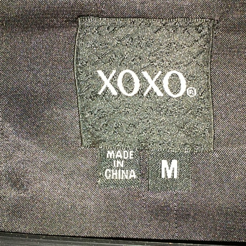 XOXO Crop Bomber w/ faux leather trim size Medium - Picture 3 of 8
